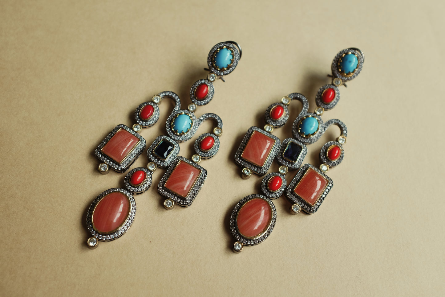 Feroza Earrings - VINTAGE