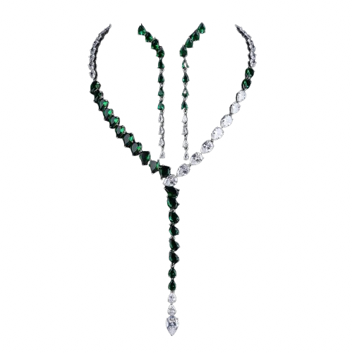 Moira Emerald Necklace & Earring Set