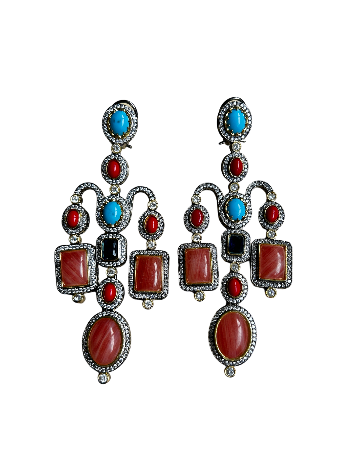 Feroza Earrings - VINTAGE